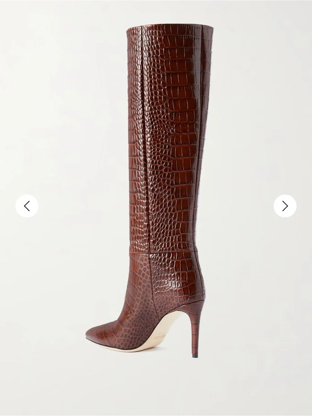 Paris Texas Croc-Embossed Pointed Toe Boot